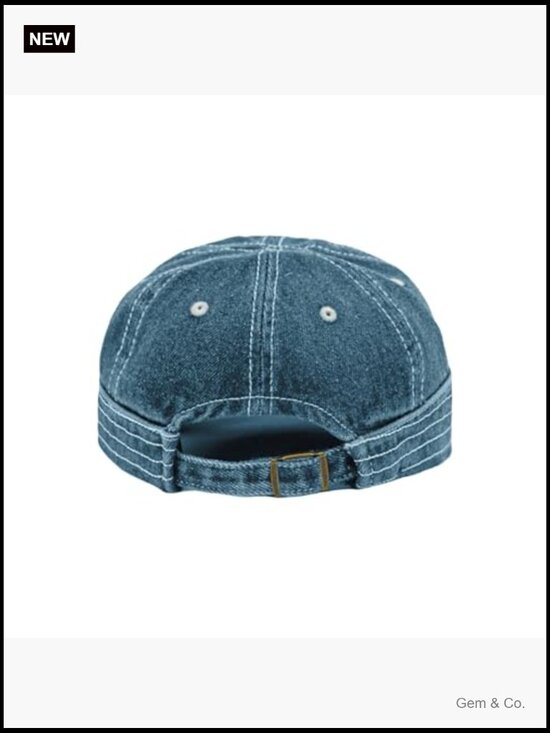 Vintage Denim Baseball Cap Washed Cotton Soft Brim Adjustable main image 4